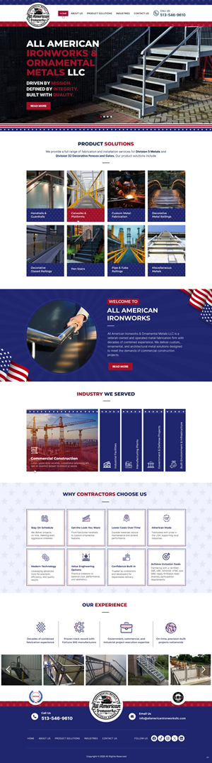 Web Design by pb for All American Ironworks and Ornamental Metals LLC | Design: #36105278