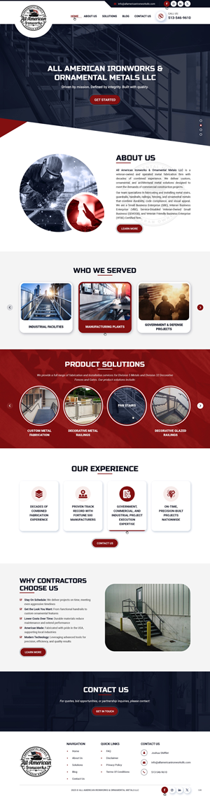 Web Design by pb for All American Ironworks and Ornamental Metals LLC | Design: #36105279