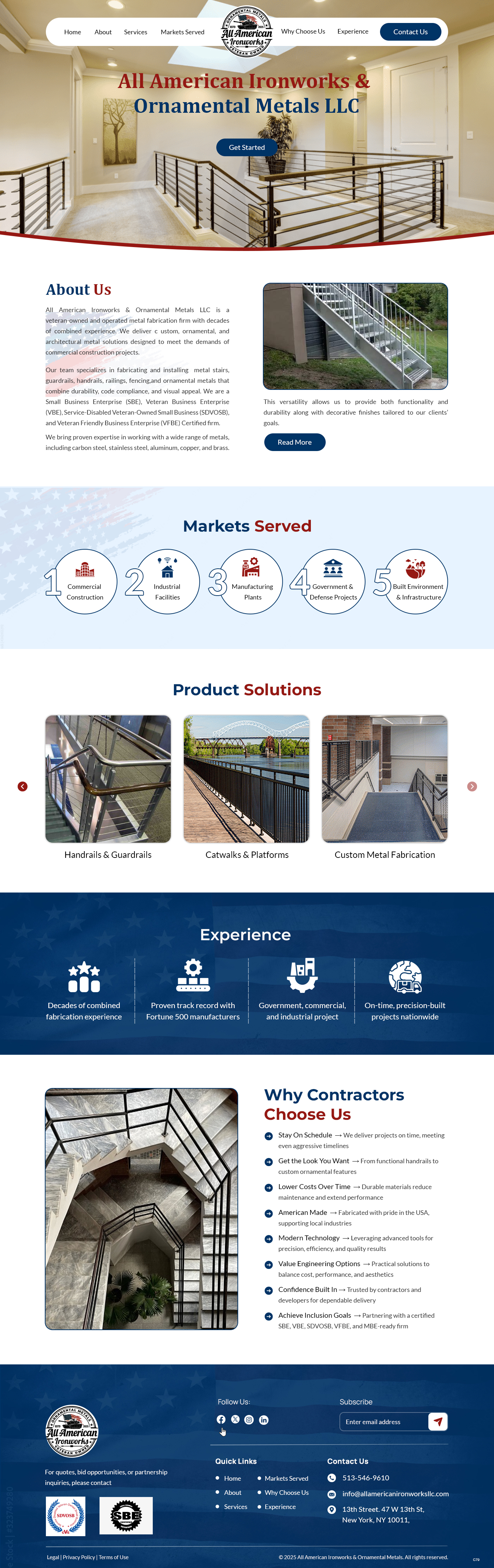 Web Design by pb for All American Ironworks and Ornamental Metals LLC | Design #36112821