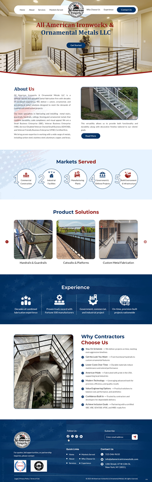 Web Design by pb for All American Ironworks and Ornamental Metals LLC | Design: #36112821