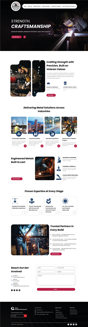 Web Design by victipedia for All American Ironworks and Ornamental Metals LLC | Design: #36107767