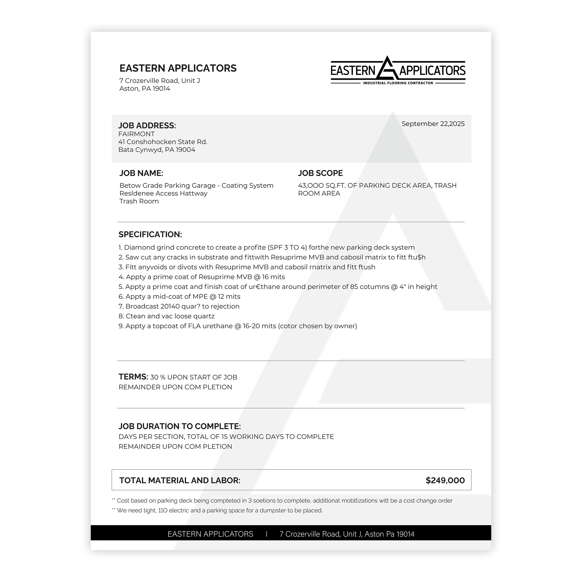 Stationery Design by JanuXart for Eastern Applicators | Design #36099931
