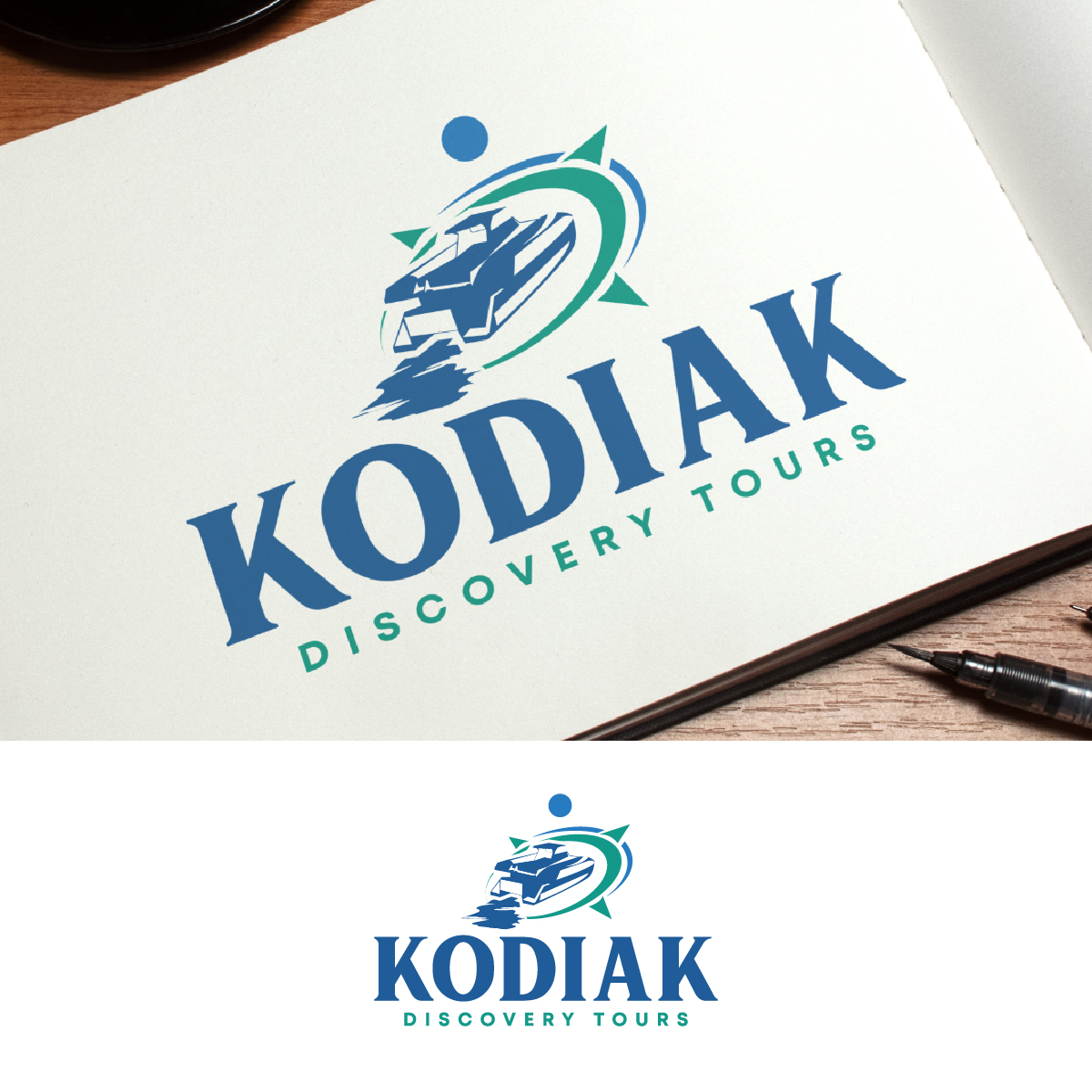 Logo Design by fly  design for Kodiak Water Taxi and Transport | Design #36104361