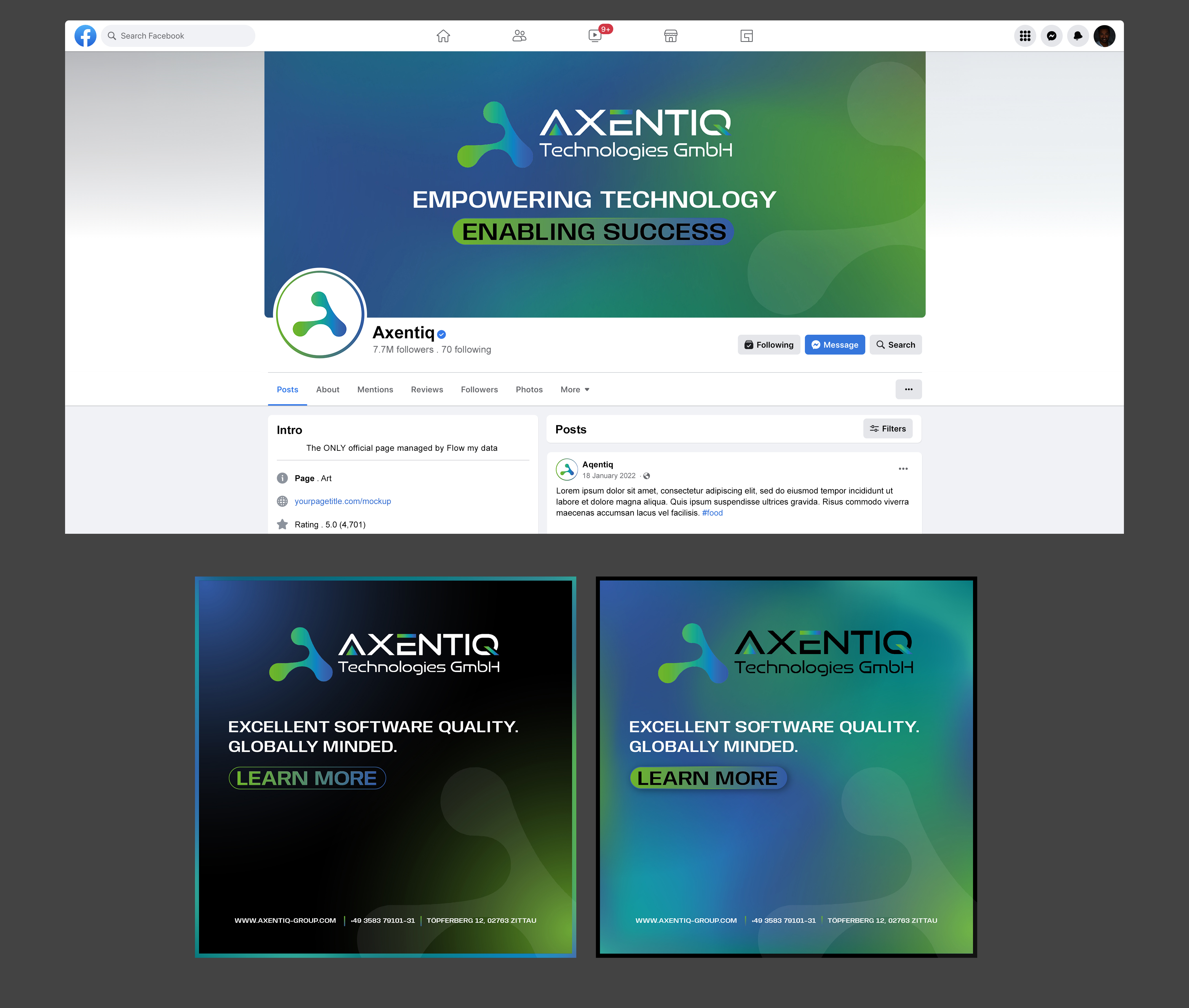 Diseño de Facebook por Adi GFX para EnjoyQuality GmbH | Diseño #36099191