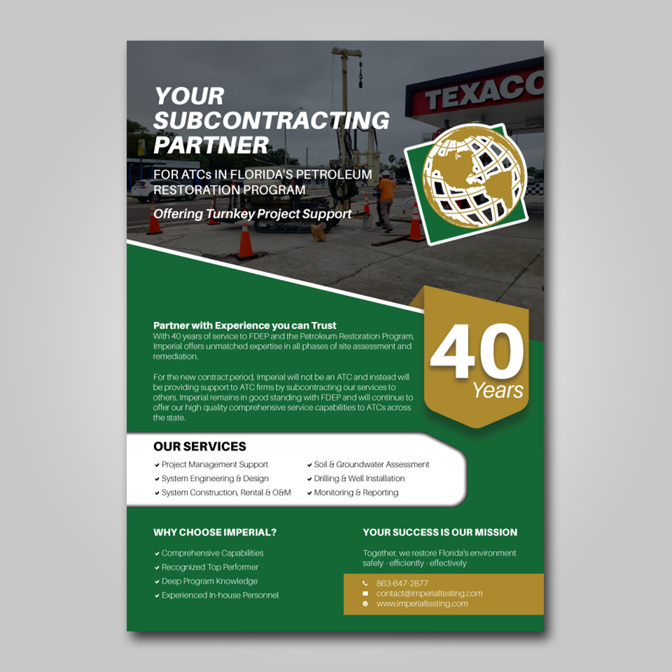 Brochure Design by YourLogoMaster for Imperial Testing & Engineering | Design #36113053