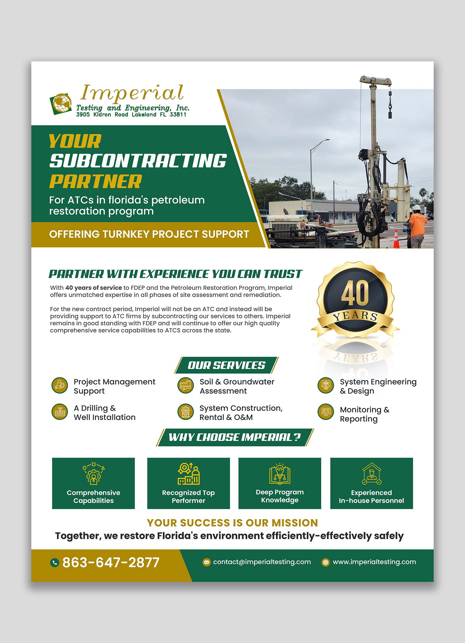 Design de Brochure par debdesign pour Imperial Testing & Engineering | Design #36121898