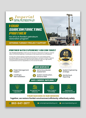 Brochure Design by debdesign for Imperial Testing & Engineering | Design: #36121898
