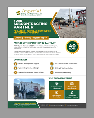 Brochure Design by debdesign for Imperial Testing & Engineering | Design: #36122149