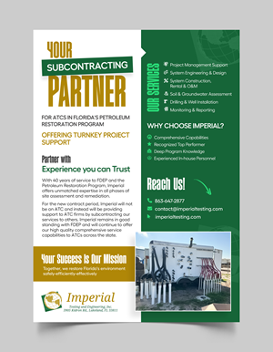 Brochure Design by Graphic Guy for Imperial Testing & Engineering | Design: #36124372
