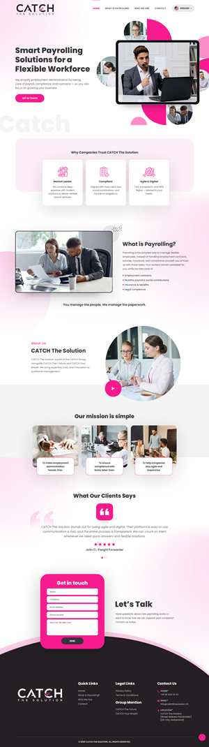 Web-Design von nzdesigners für Catch Your Breath Sàrl | Design: #36104282