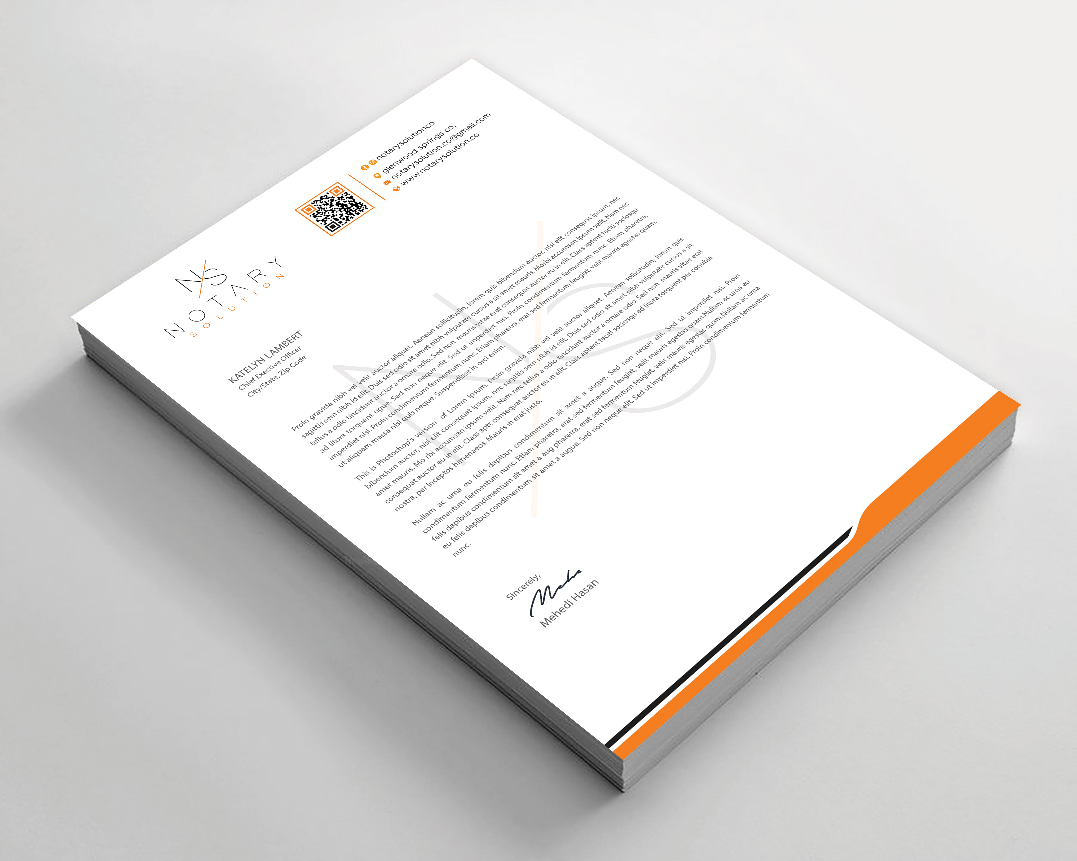 Letterhead Design by Expert Bappy for this project | Design #36099316