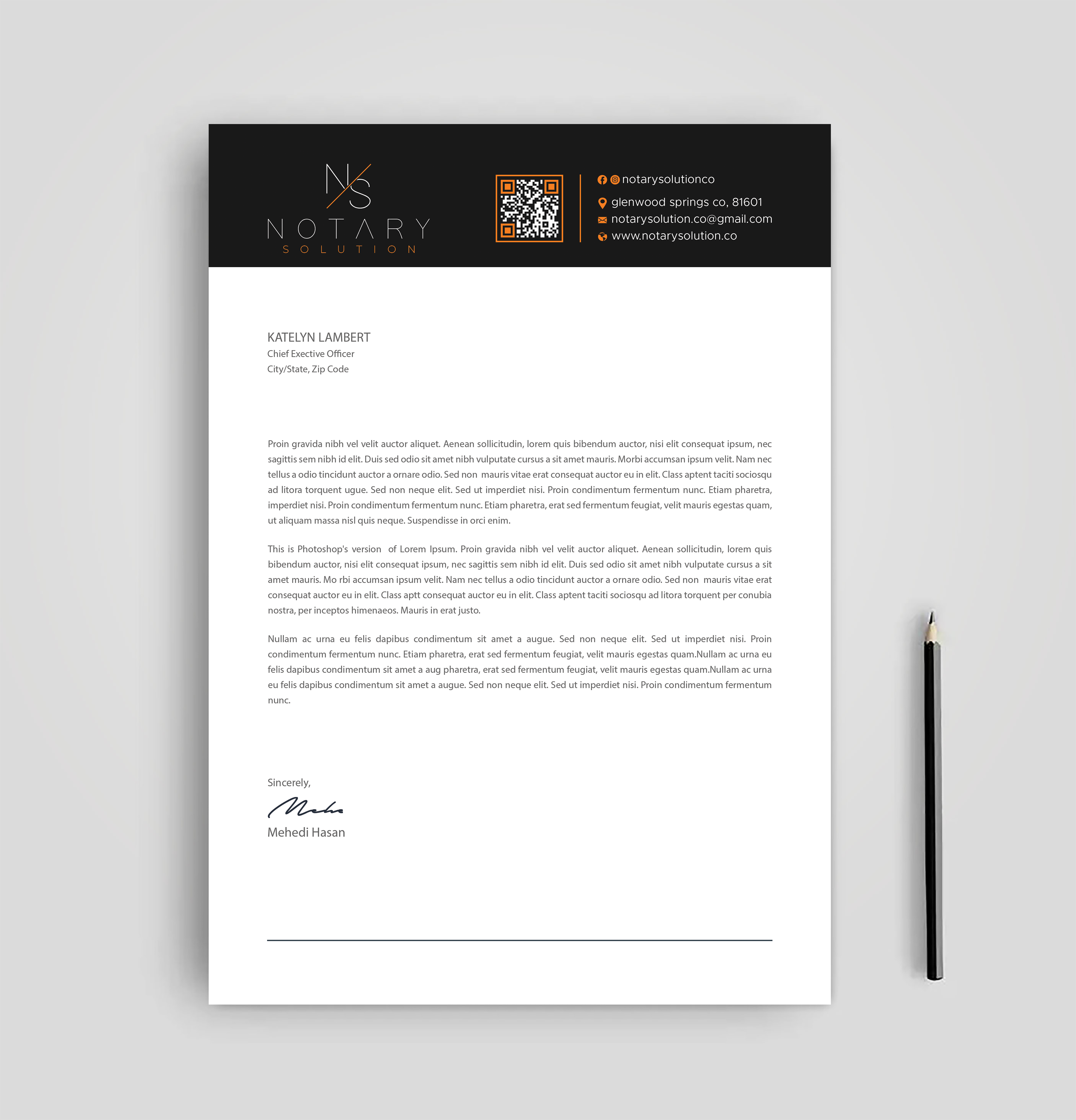 Letterhead Design by Expert Bappy for this project | Design #36099610