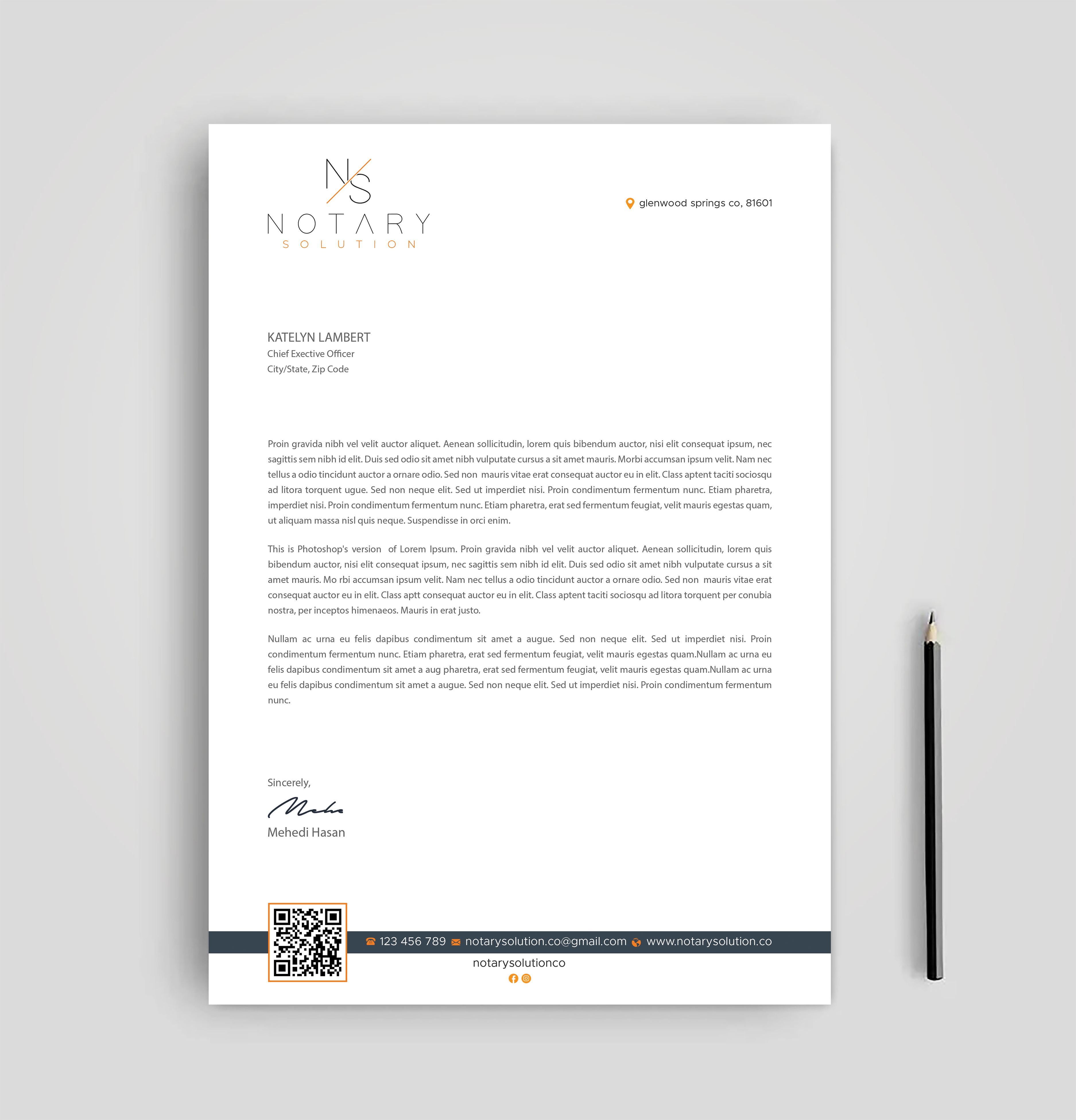 Letterhead Design by Expert Bappy for this project | Design #36099634