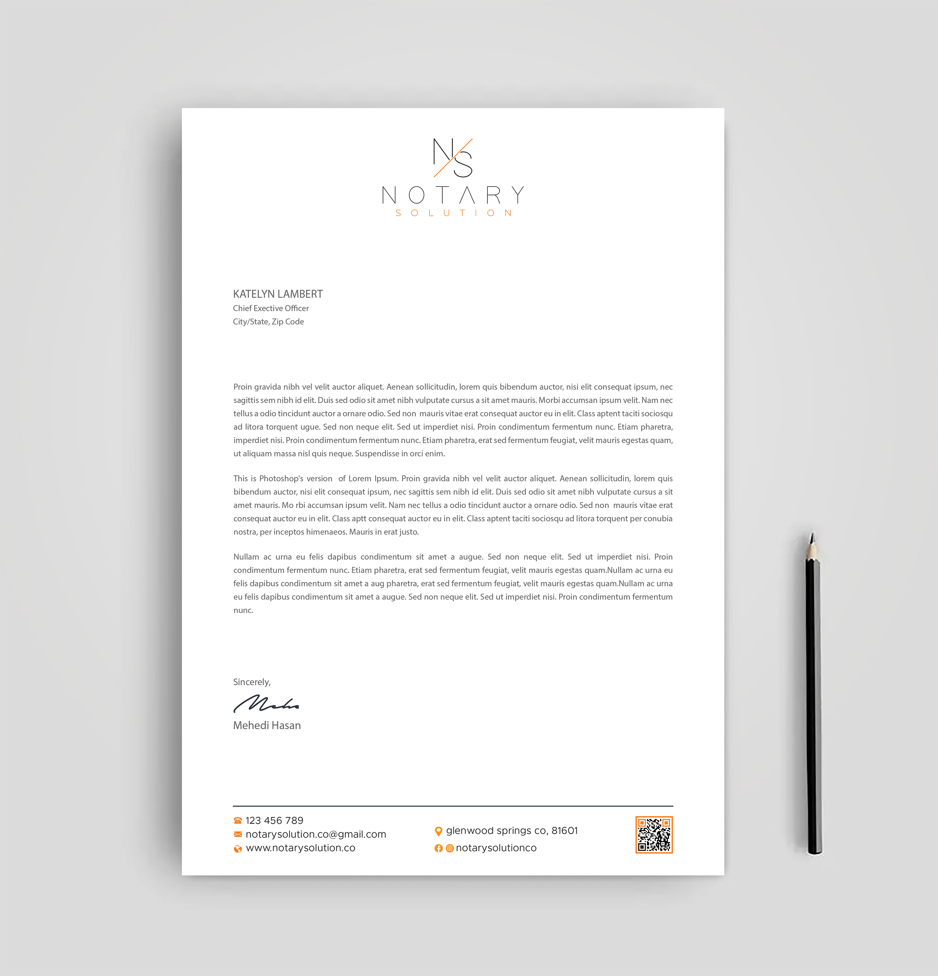 Letterhead Design by Expert Bappy for this project | Design #36099653