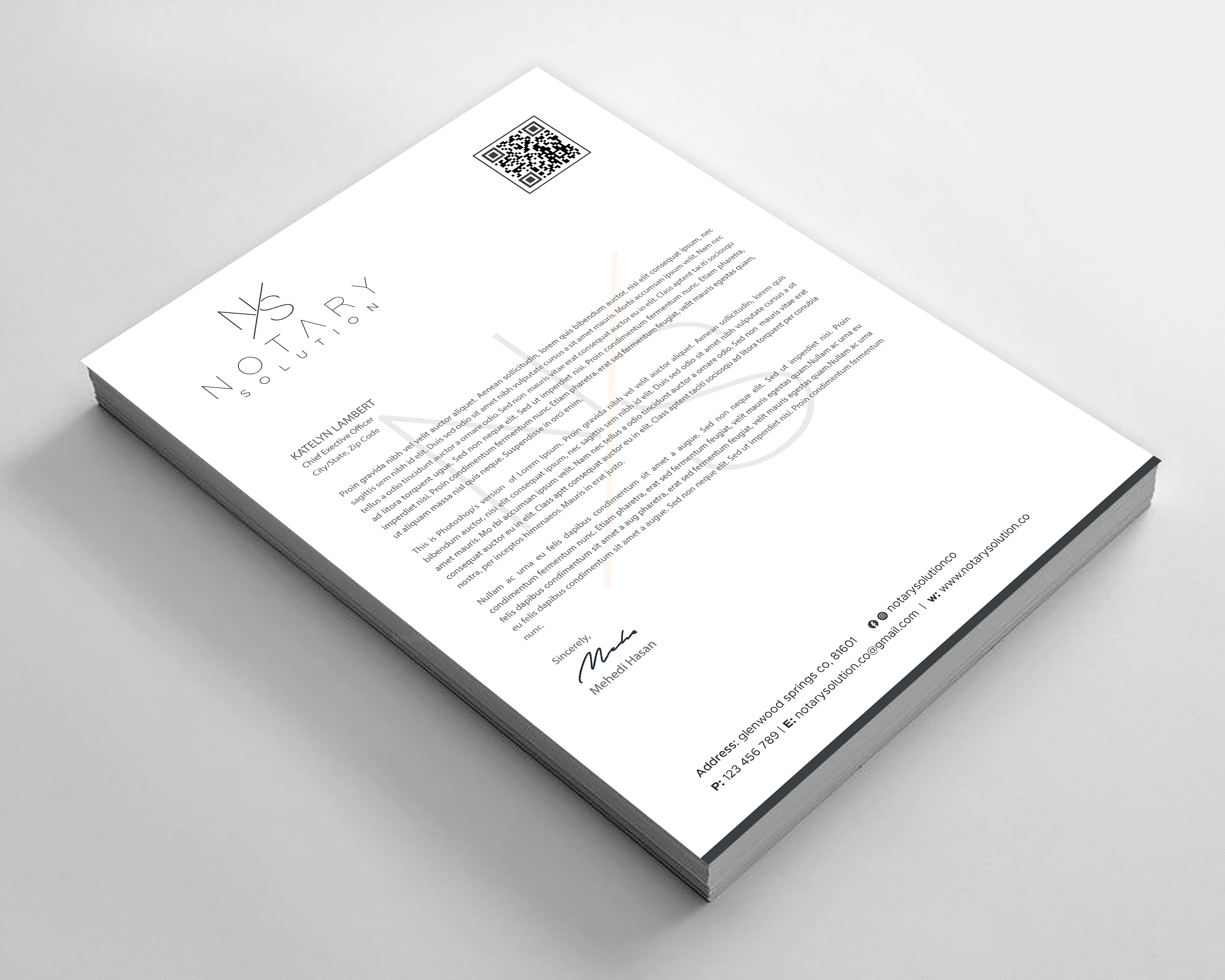 Letterhead Design by Expert Bappy for this project | Design #36102786