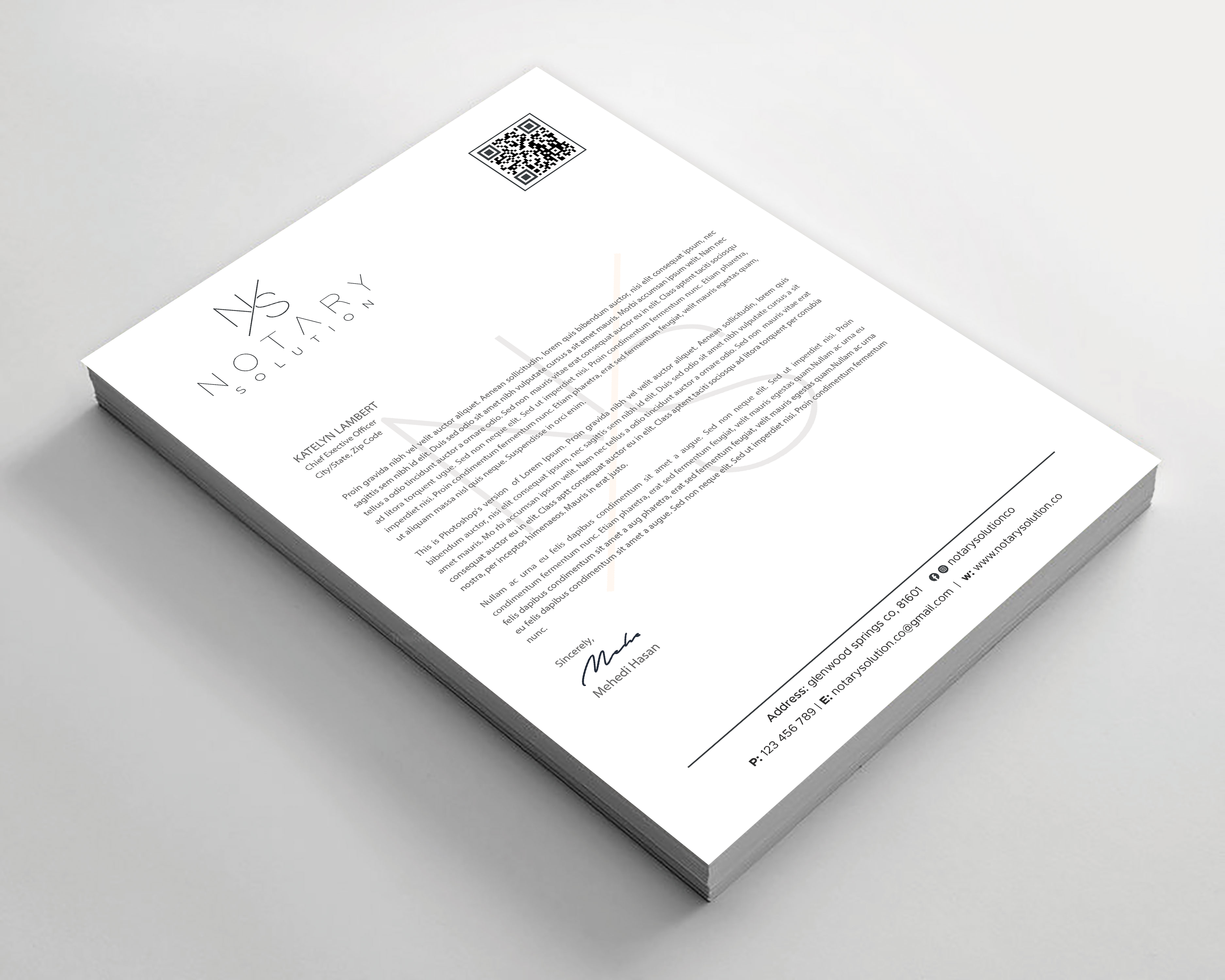 Letterhead Design by Expert Bappy for this project | Design #36102821