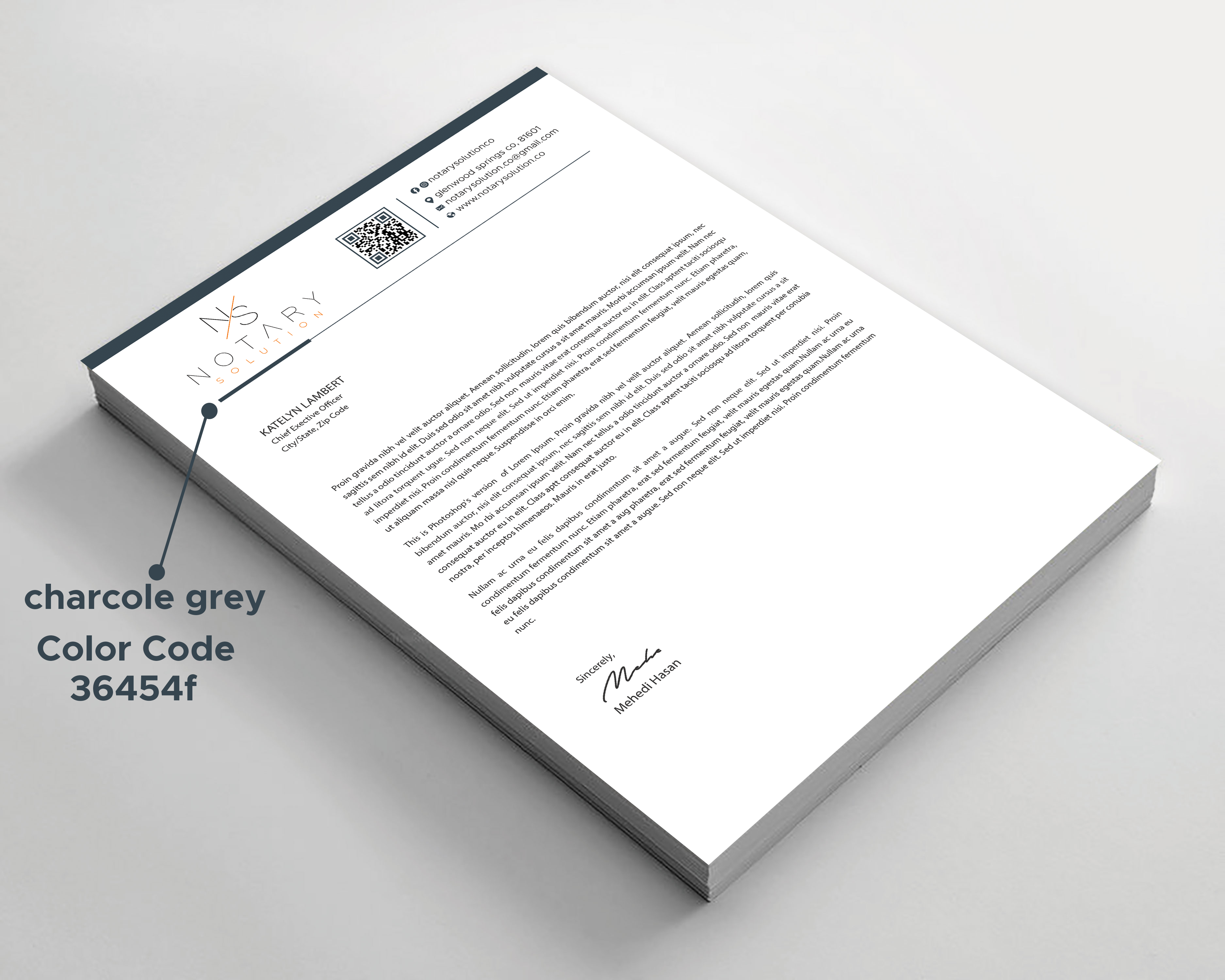 Letterhead Design by Expert Bappy for this project | Design #36105762