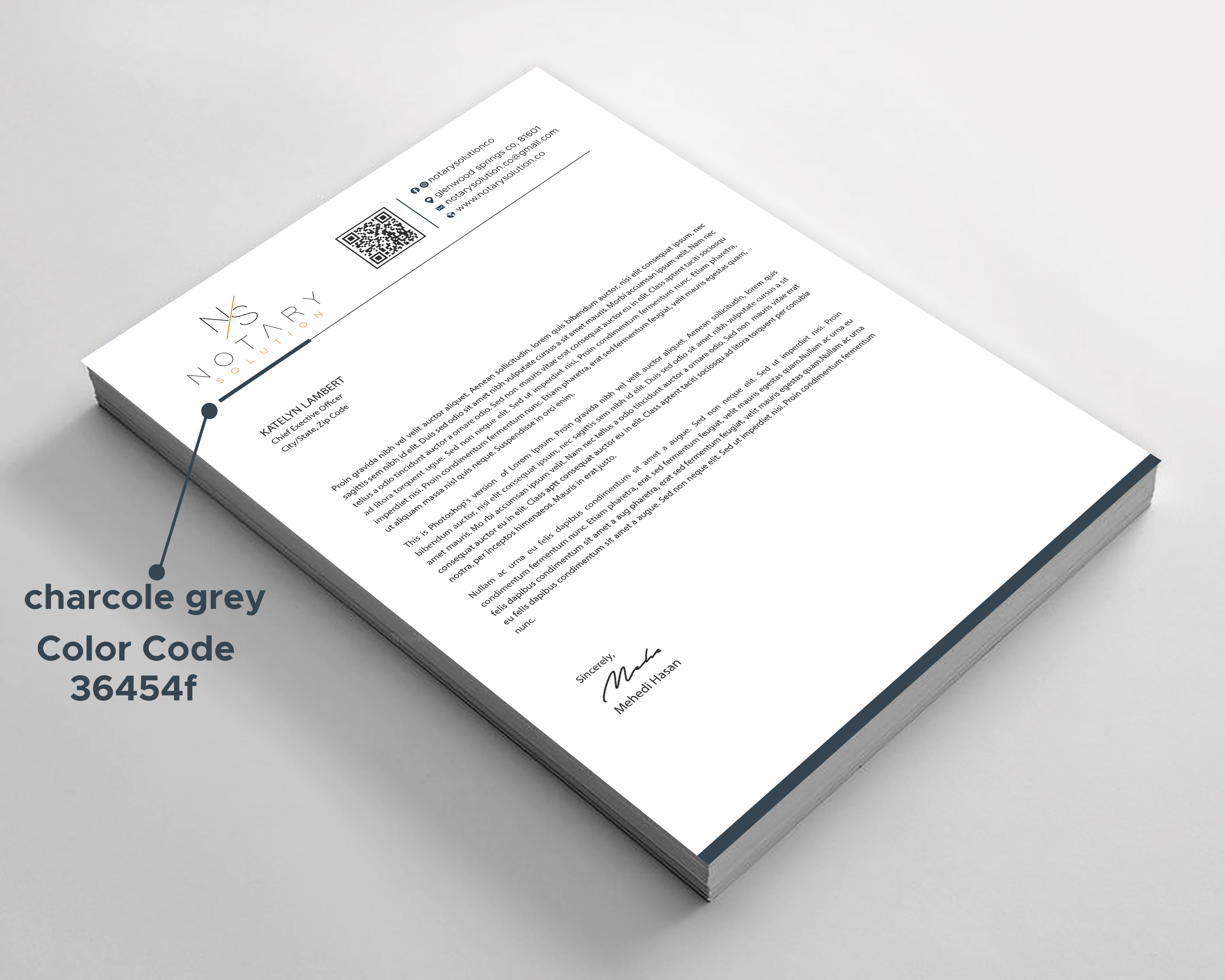 Letterhead Design by Expert Bappy for this project | Design #36105833
