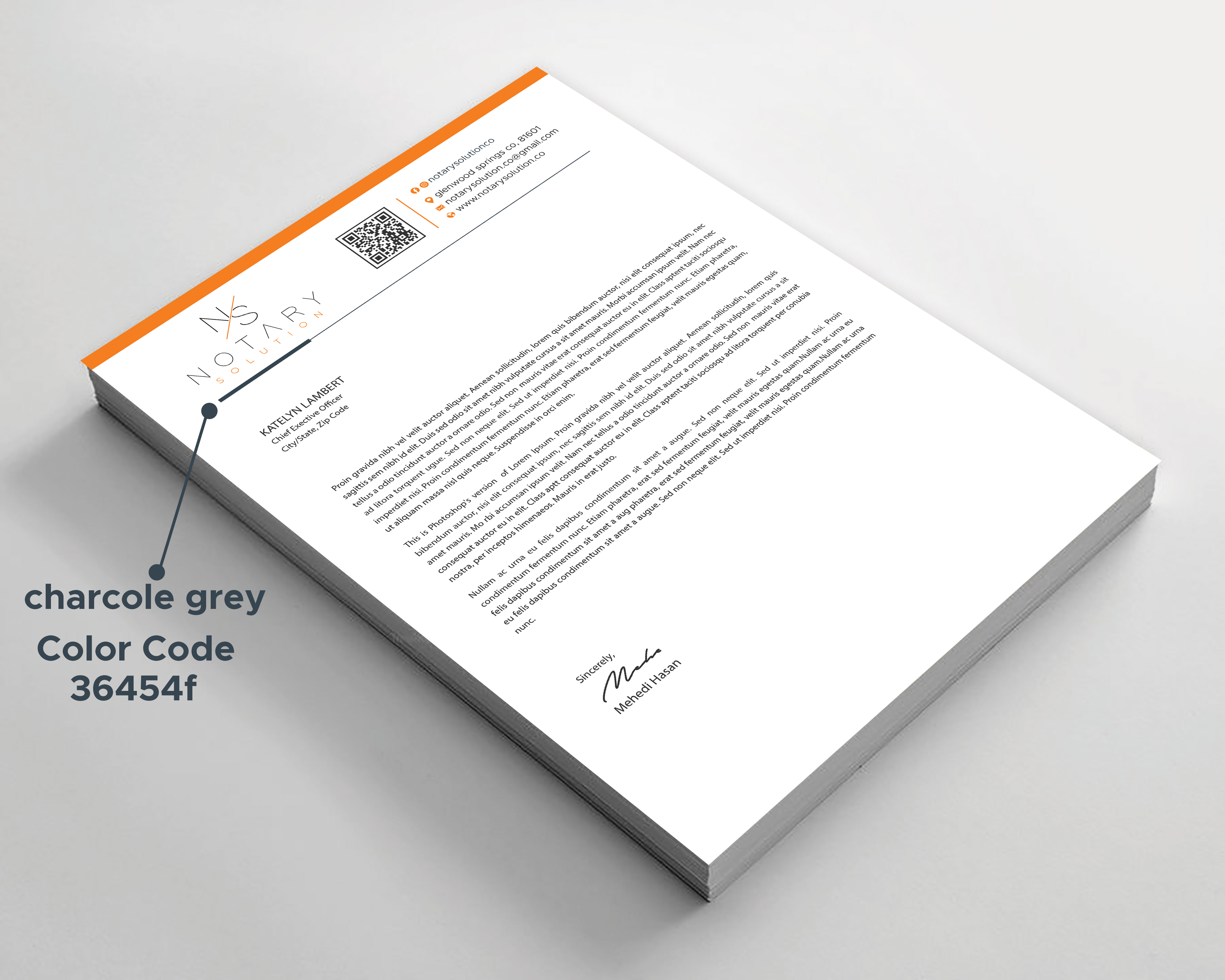 Letterhead Design by Expert Bappy for this project | Design #36107401