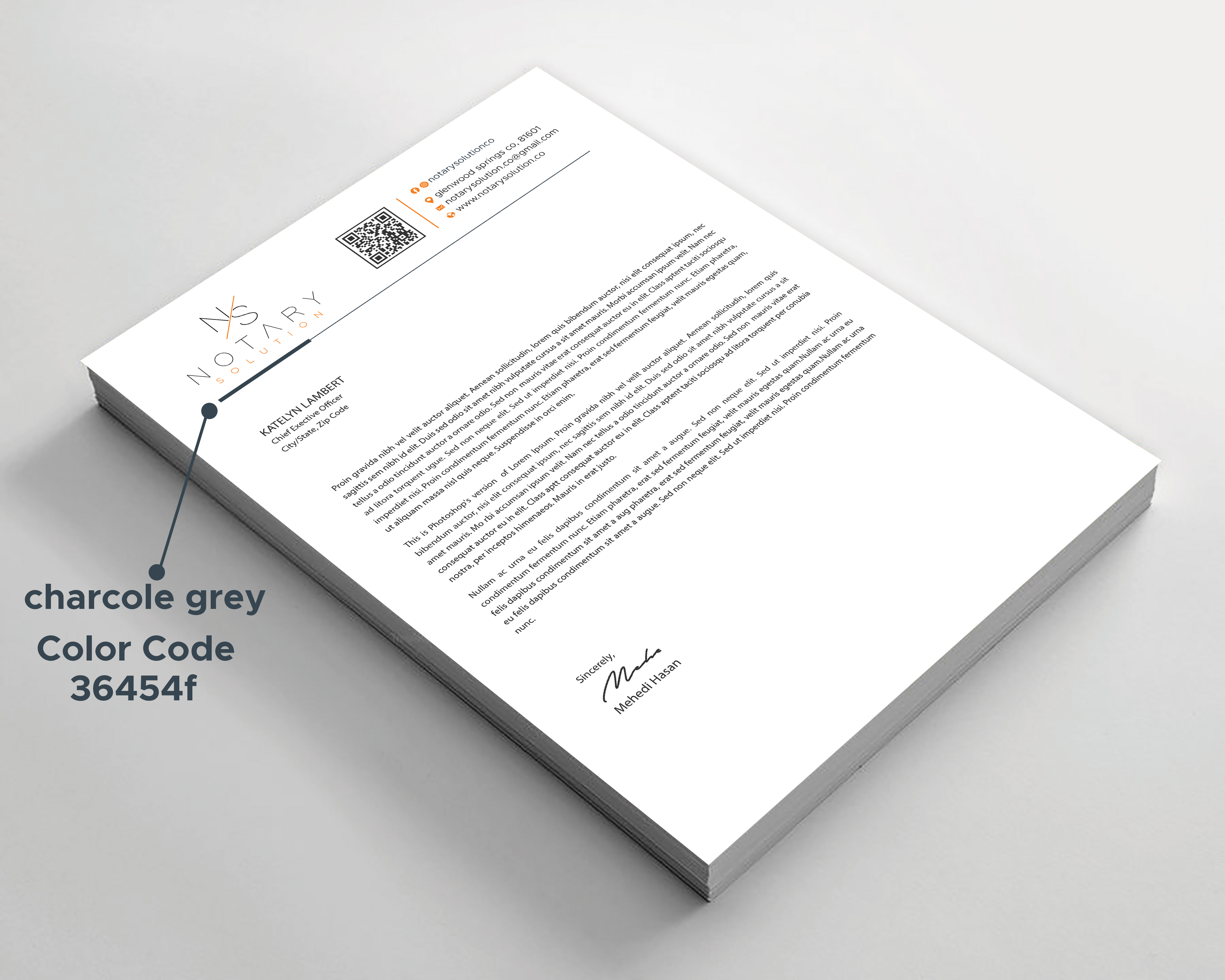 Letterhead Design by Expert Bappy for this project | Design #36107414