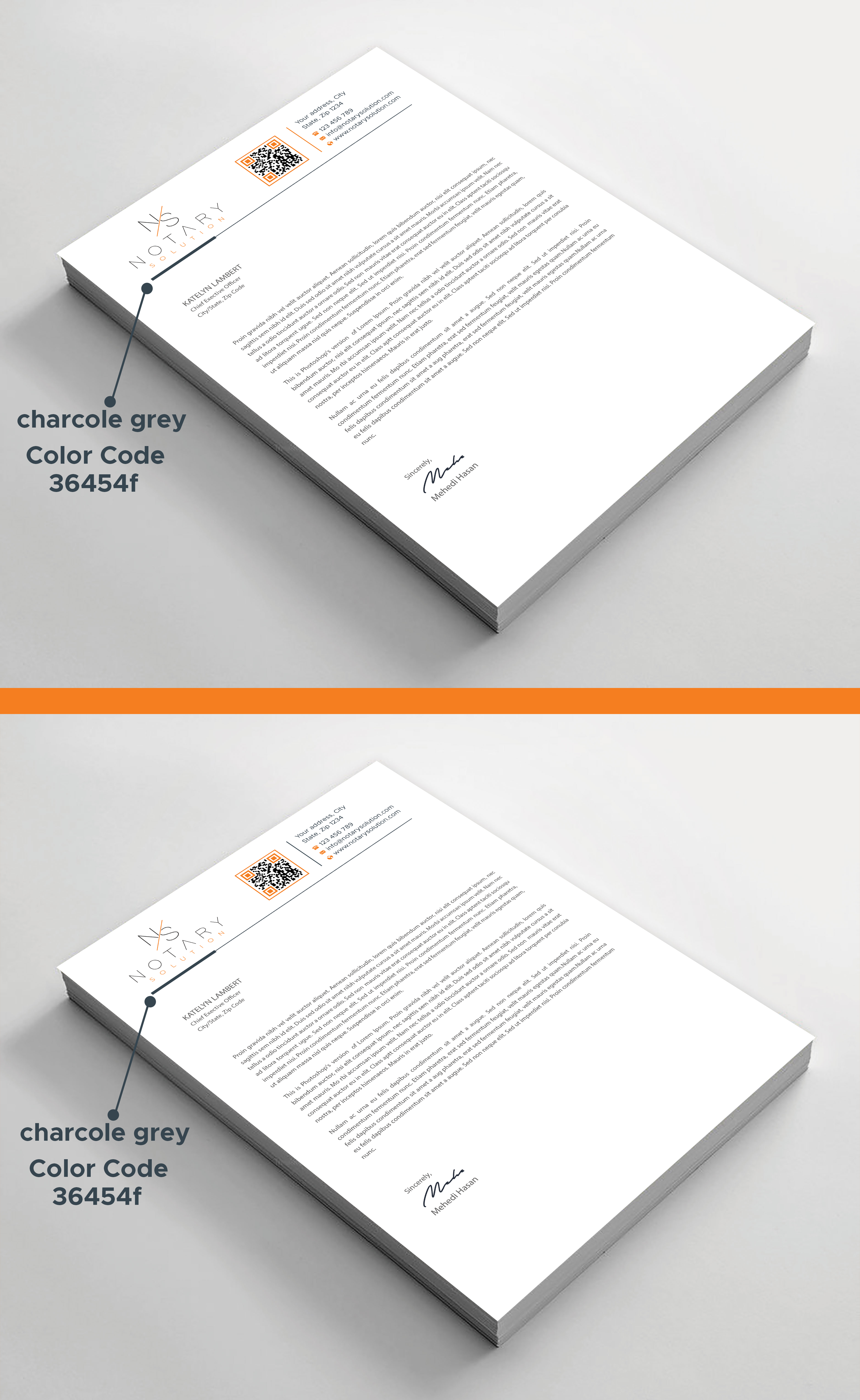Letterhead Design by Expert Bappy for this project | Design #36107908