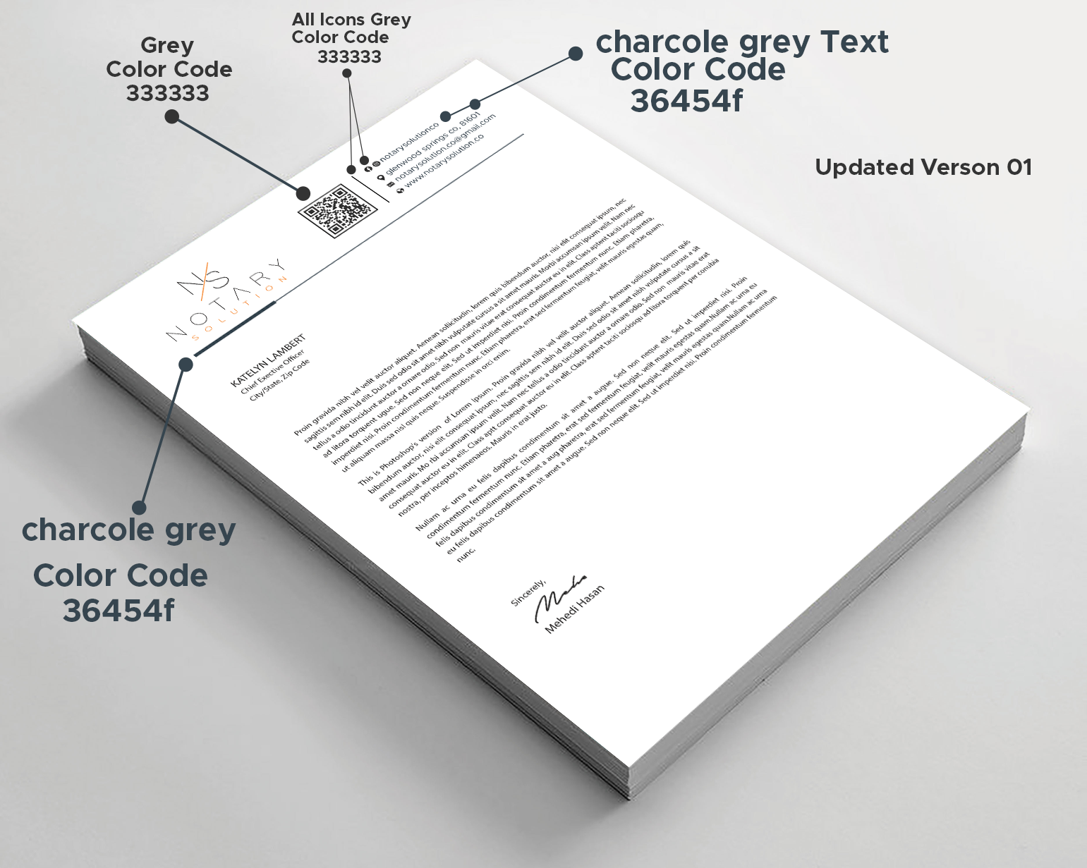 Letterhead Design by Expert Bappy for this project | Design #36117523
