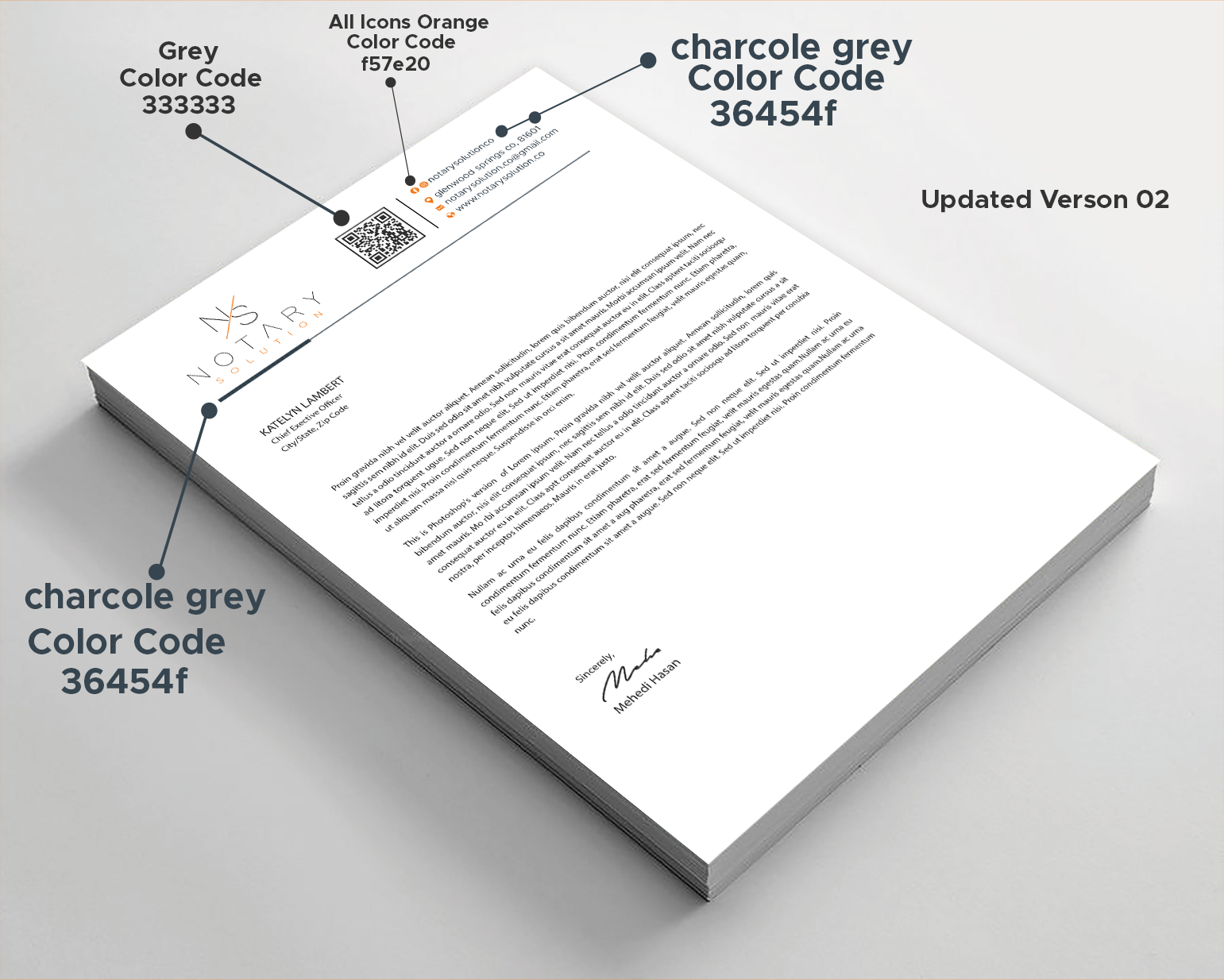Letterhead Design by Expert Bappy for this project | Design #36117524