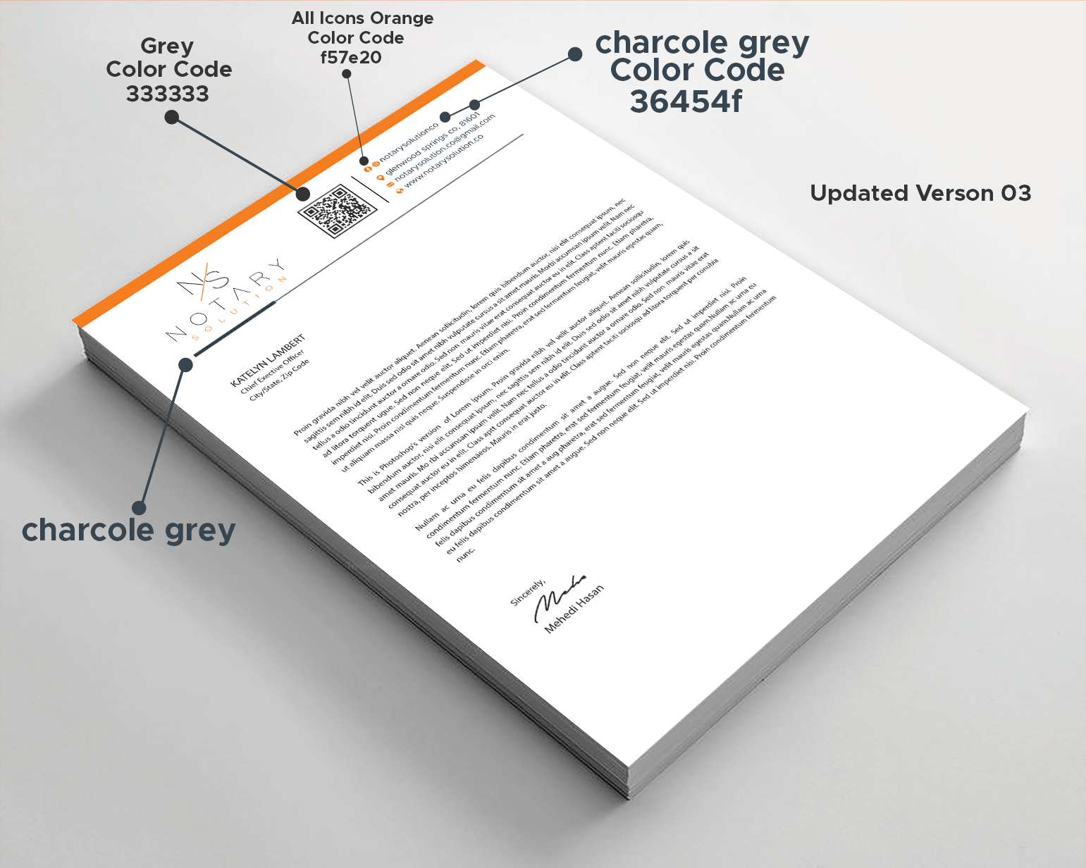 Letterhead Design by Expert Bappy for this project | Design #36117526