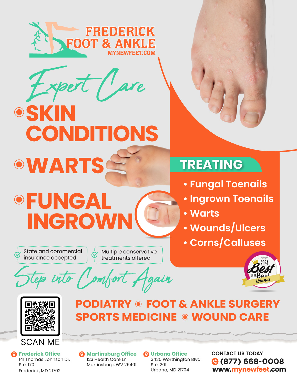 Flyer Design by Sergio Coelho for Frederick Foot & Ankle | Design #36106426