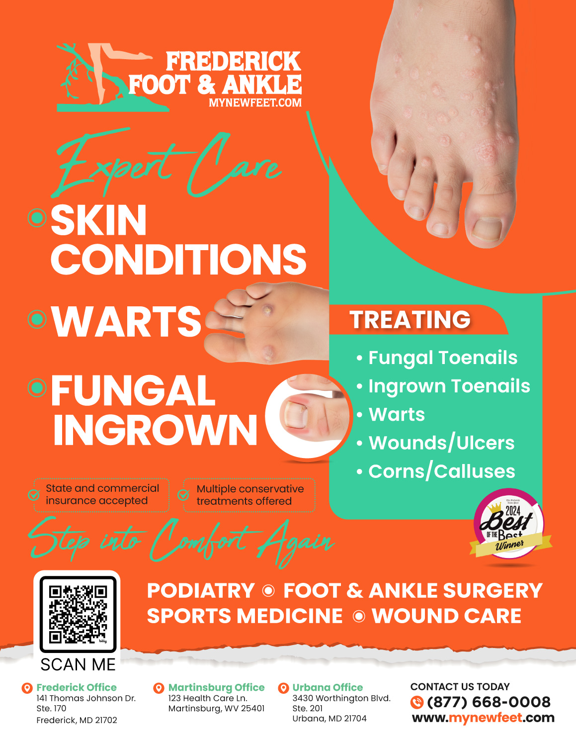 Flyer Design by Sergio Coelho for Frederick Foot & Ankle | Design #36106455