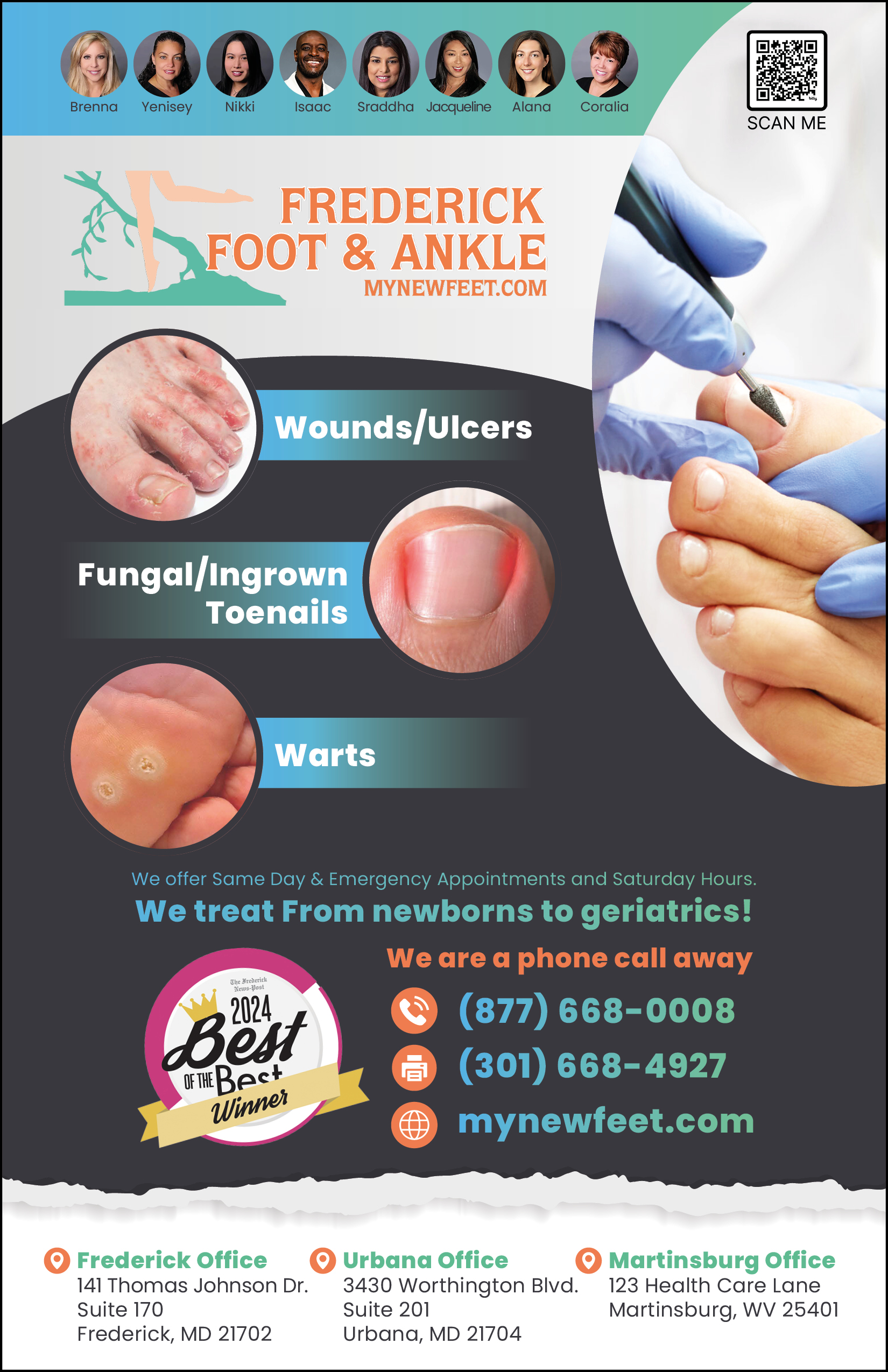 Flyer Design by MarkoE for Frederick Foot & Ankle | Design #36104676