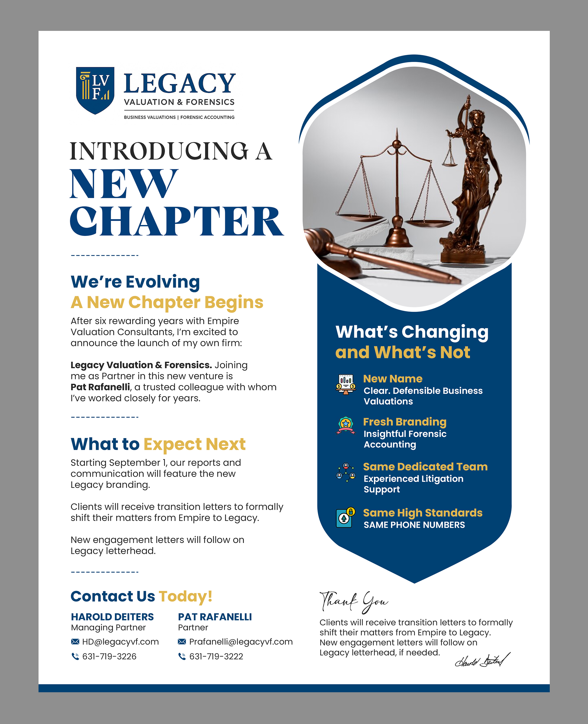 Diseño de Flyer por debdesign para Legacy Valuation & Forensics | Diseño #36111355