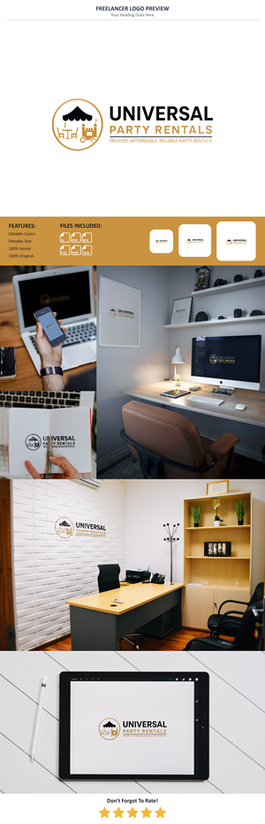 Logo Design by VectorForge for Universal Party Rentals | Design: #36105514