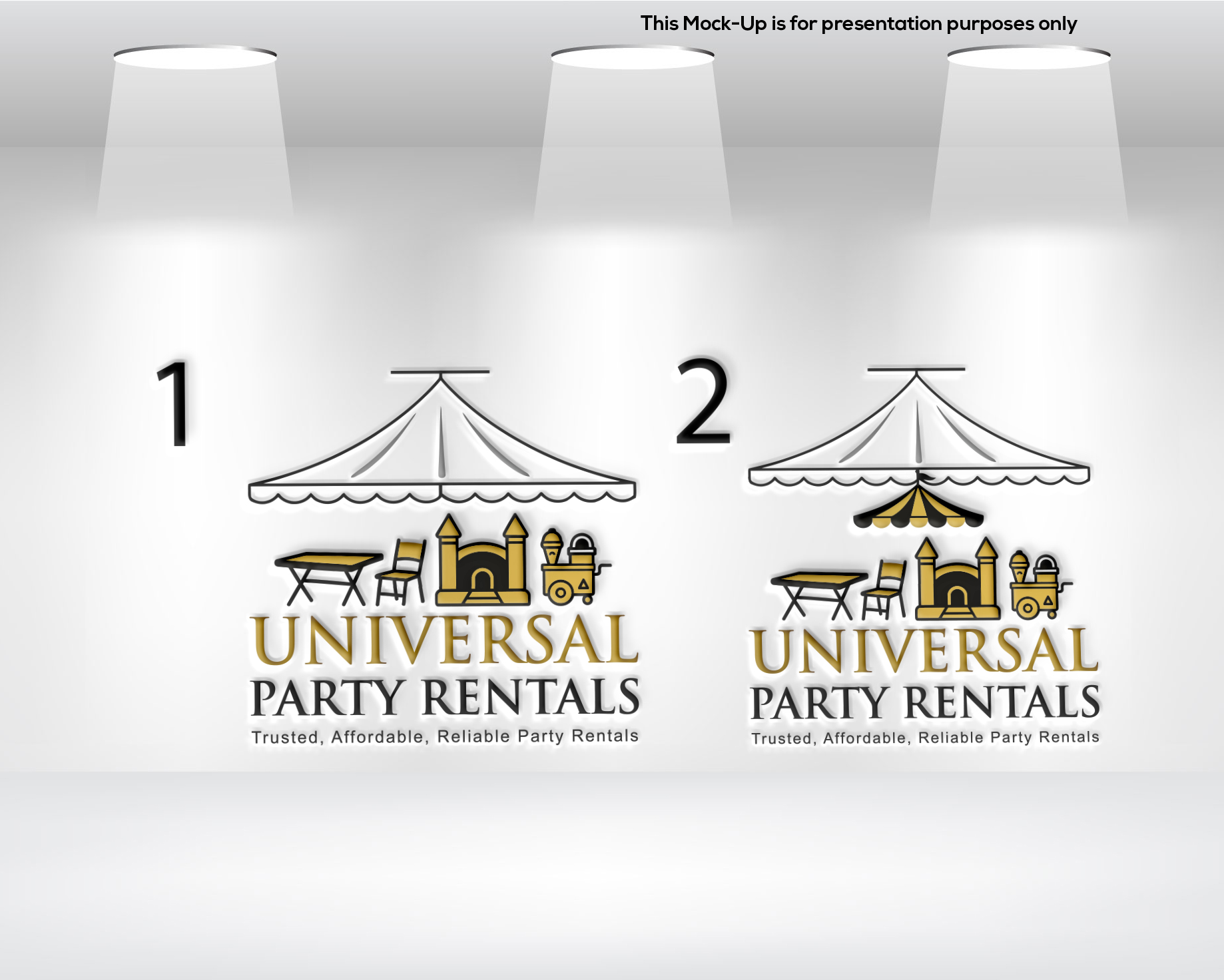Logo-Design von Muina für Universal Party Rentals | Design #36105333