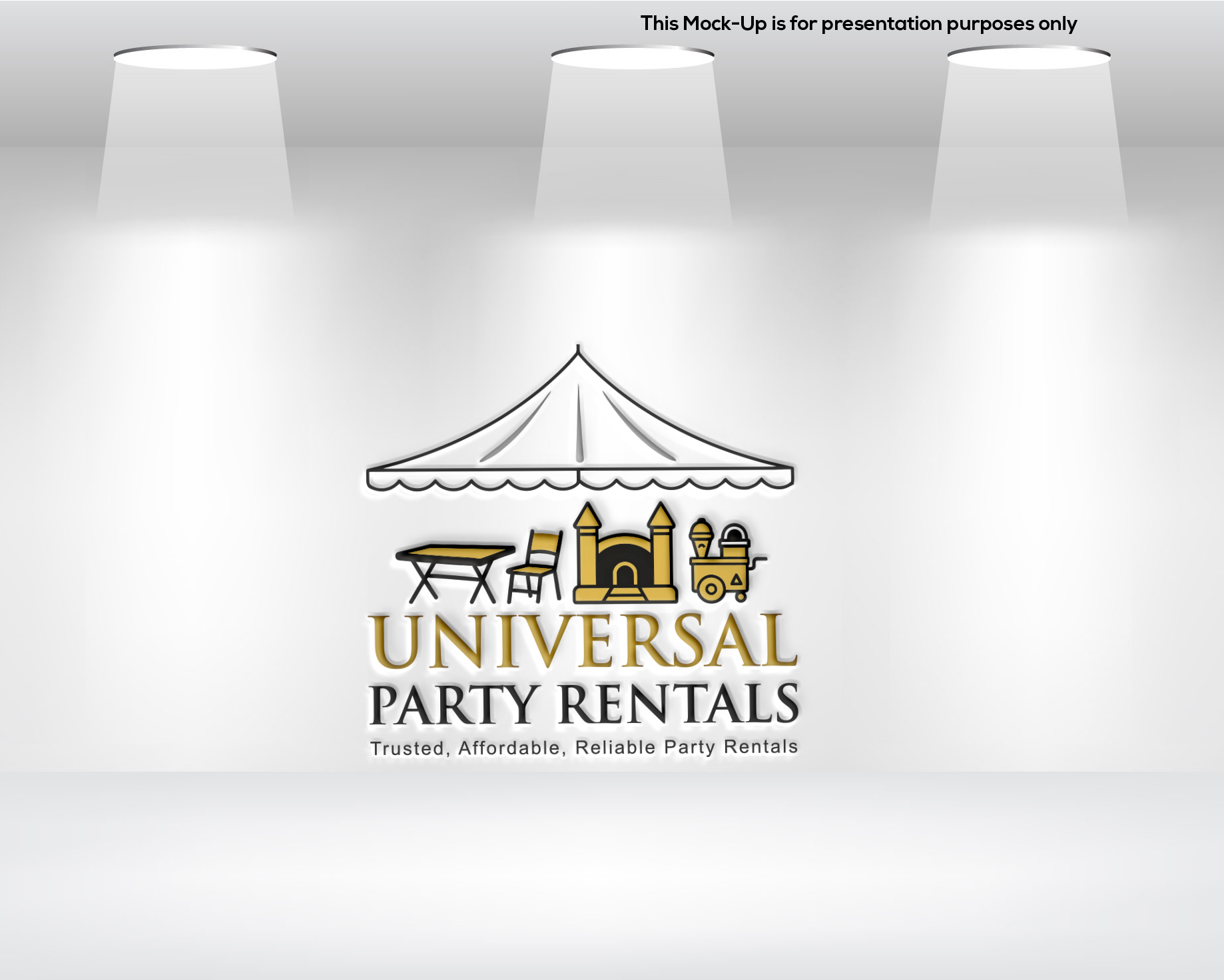 Logo-Design von Muina für Universal Party Rentals | Design #36105460