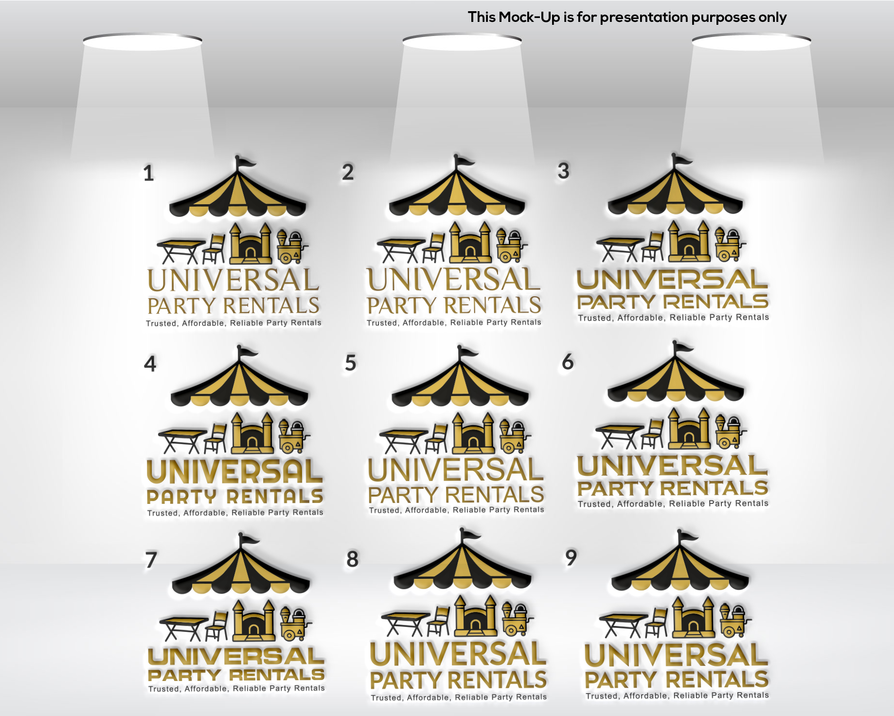 Logo Design by Muina for Universal Party Rentals | Design #36107786