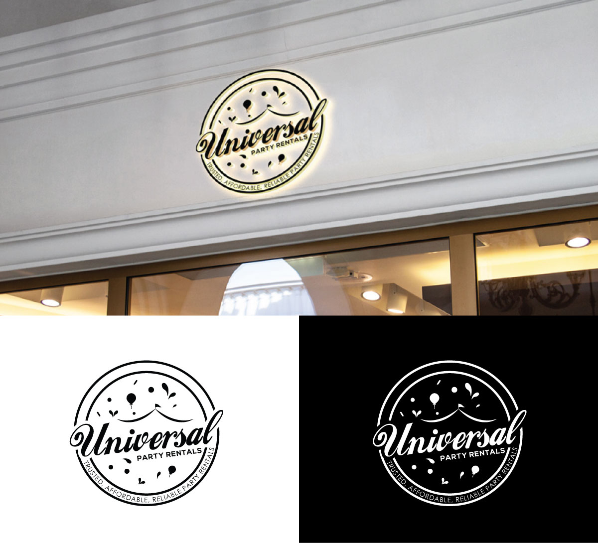 Logo Design by ariba6269 for Universal Party Rentals | Design #36108903
