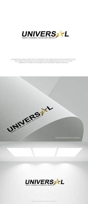 Diseño de Logo por zebronicgraphic para Universal Party Rentals | Diseño: #36103610