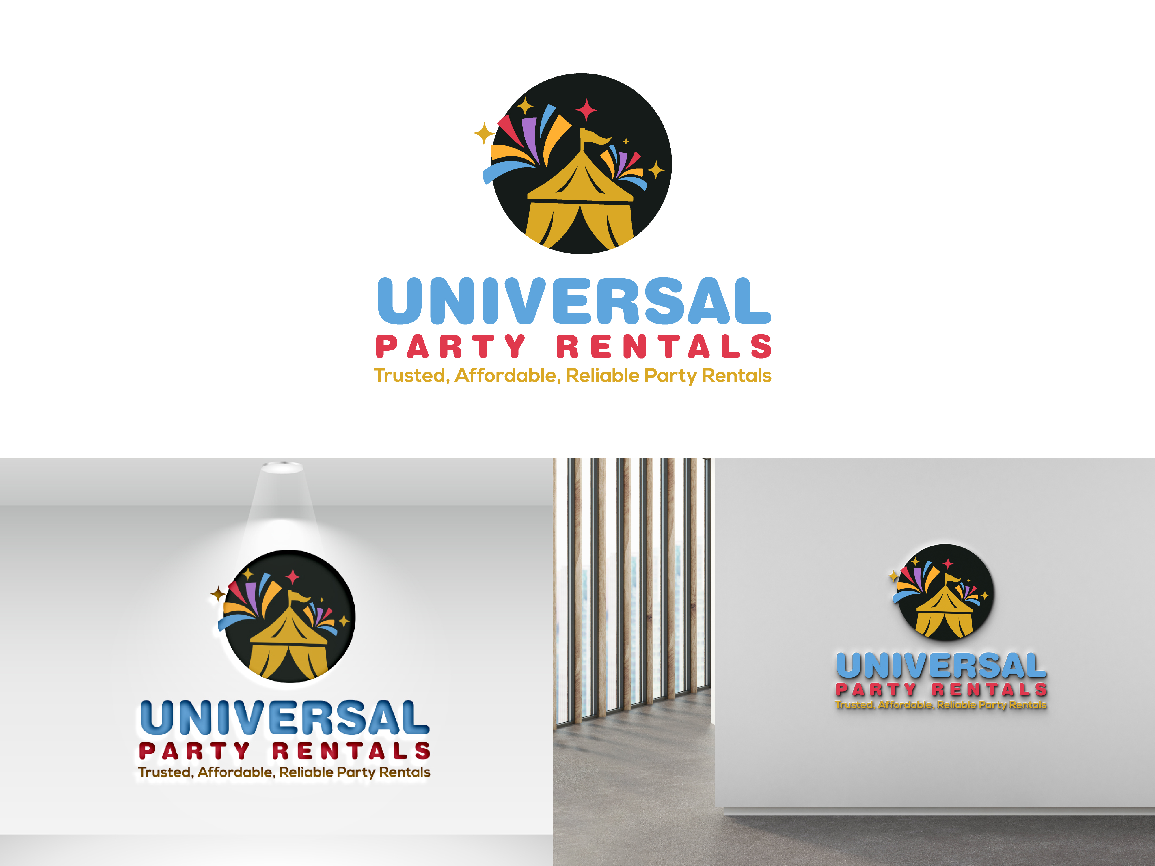 Logo Design by Hieroglyphics for Universal Party Rentals | Design #36106079