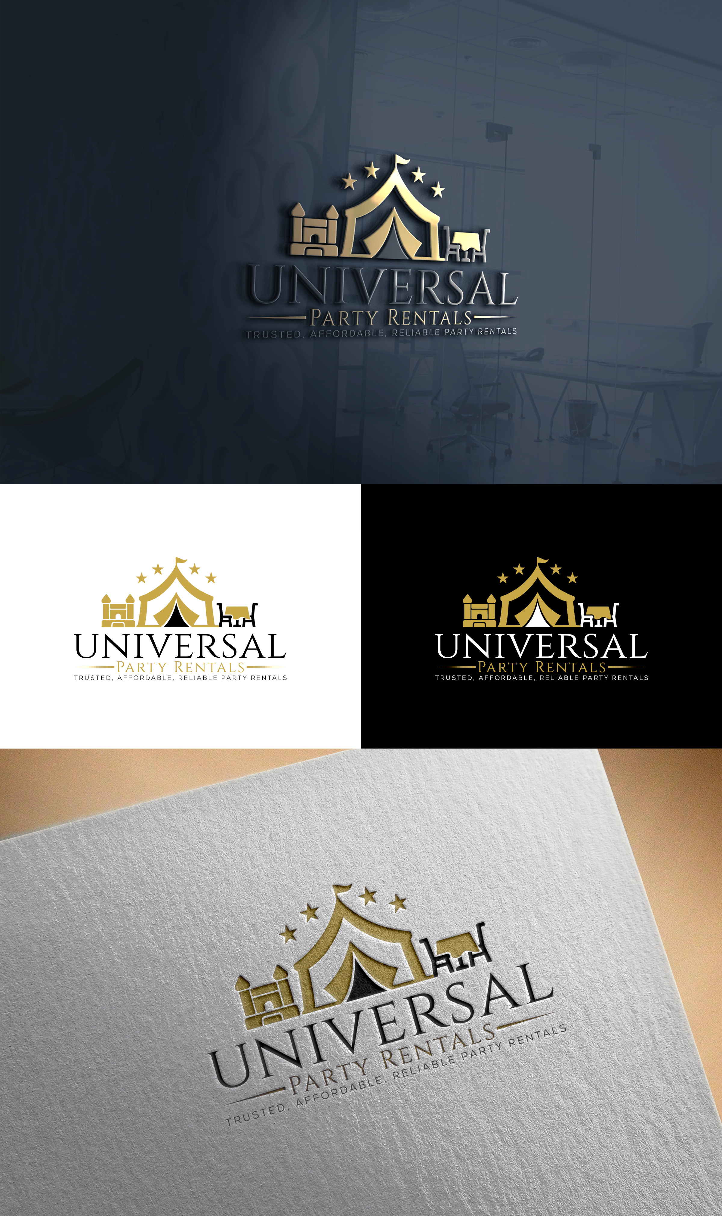 Logo-Design von Soonia für Universal Party Rentals | Design #36110199