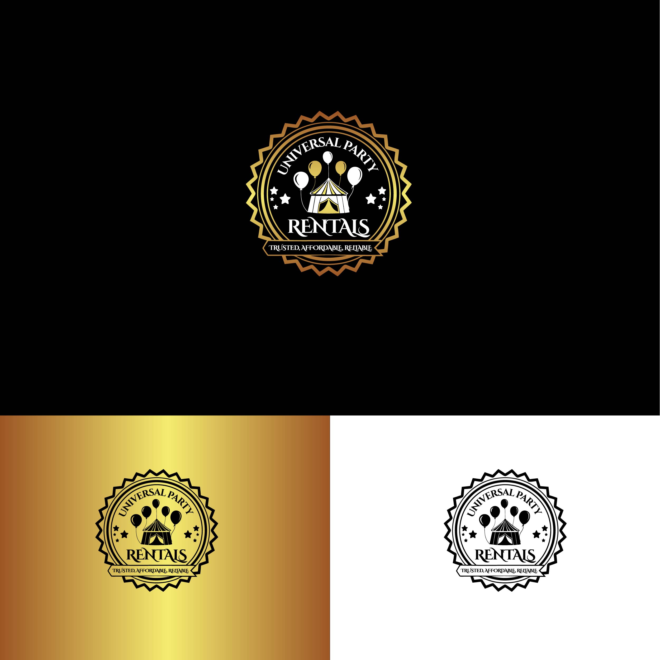 Logo Design by Khadeeja Designs for Universal Party Rentals | Design #36103167