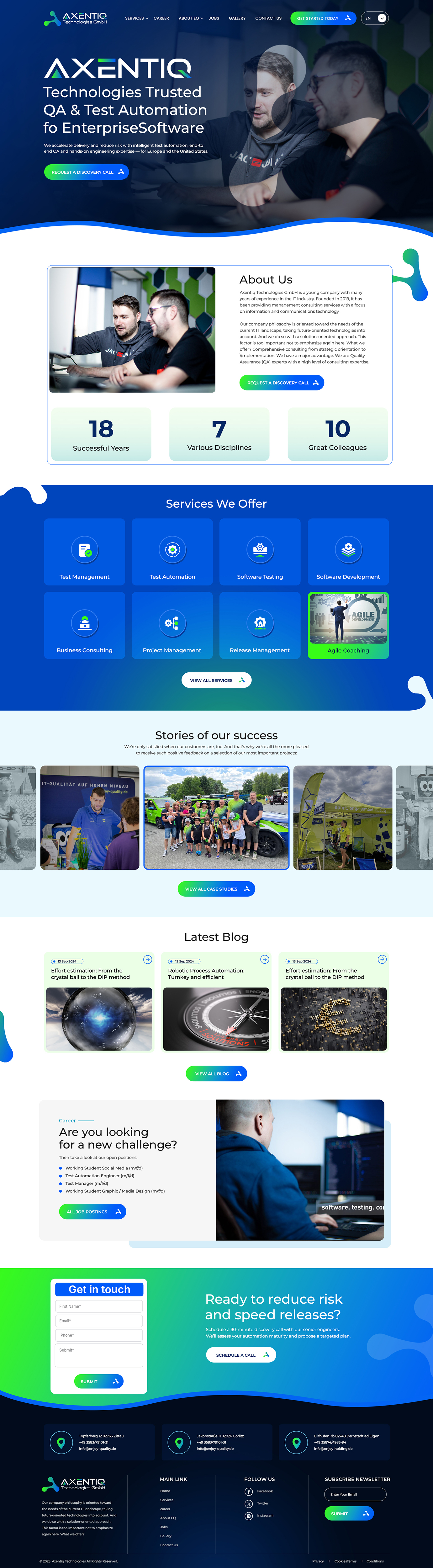 Web Design by IDesign1606 for EnjoyQuality GmbH | Design #36114721