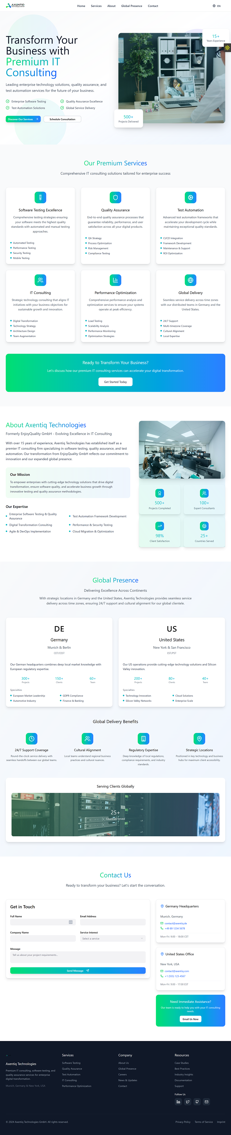 Web Design by Lawal S. for EnjoyQuality GmbH | Design #36133739