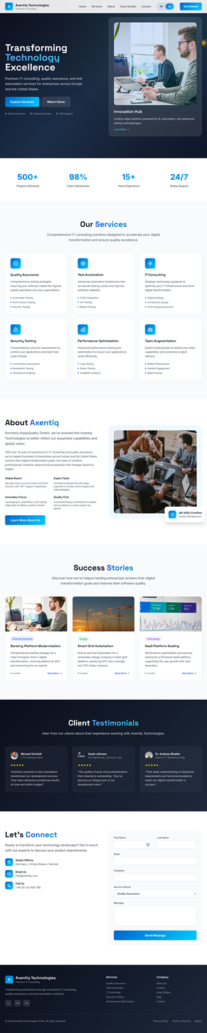 Web Design by Lawal S. for EnjoyQuality GmbH | Design: #36133760