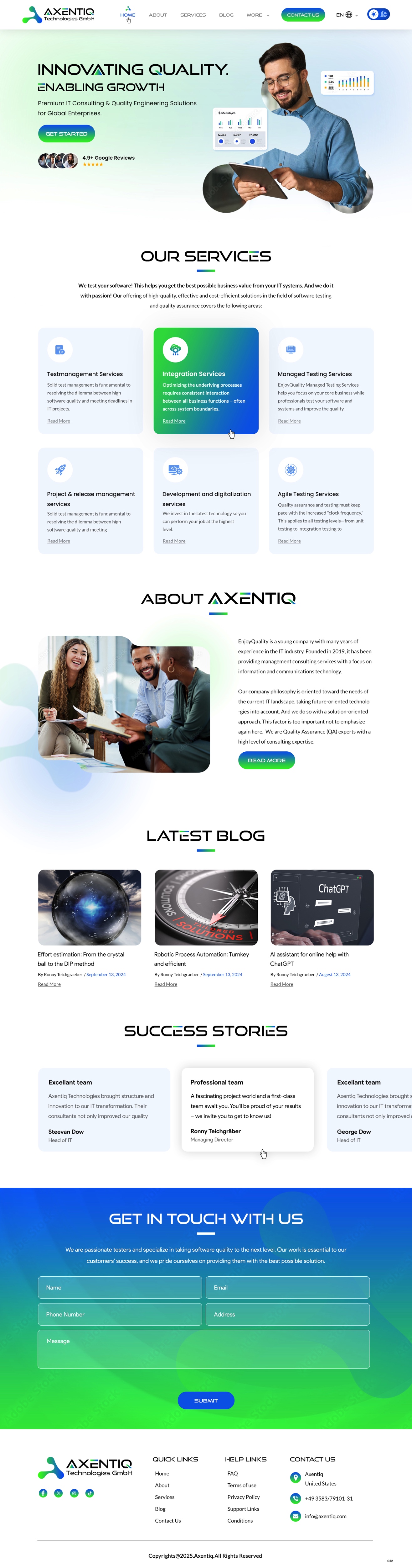 Web-Design von pb für EnjoyQuality GmbH | Design #36118490