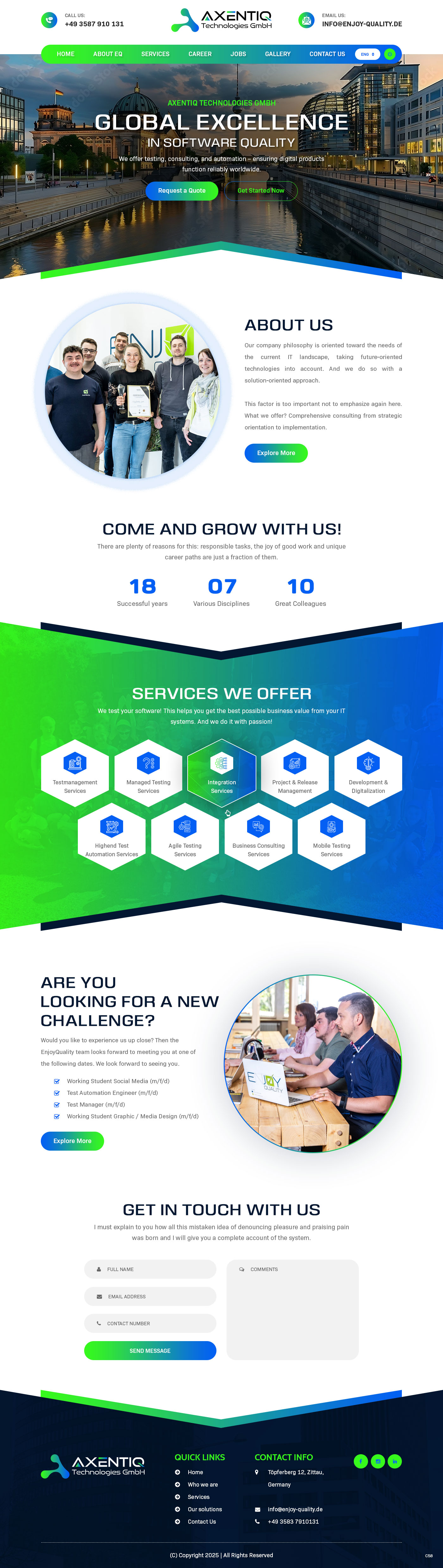 Web Design by pb for EnjoyQuality GmbH | Design #36118497