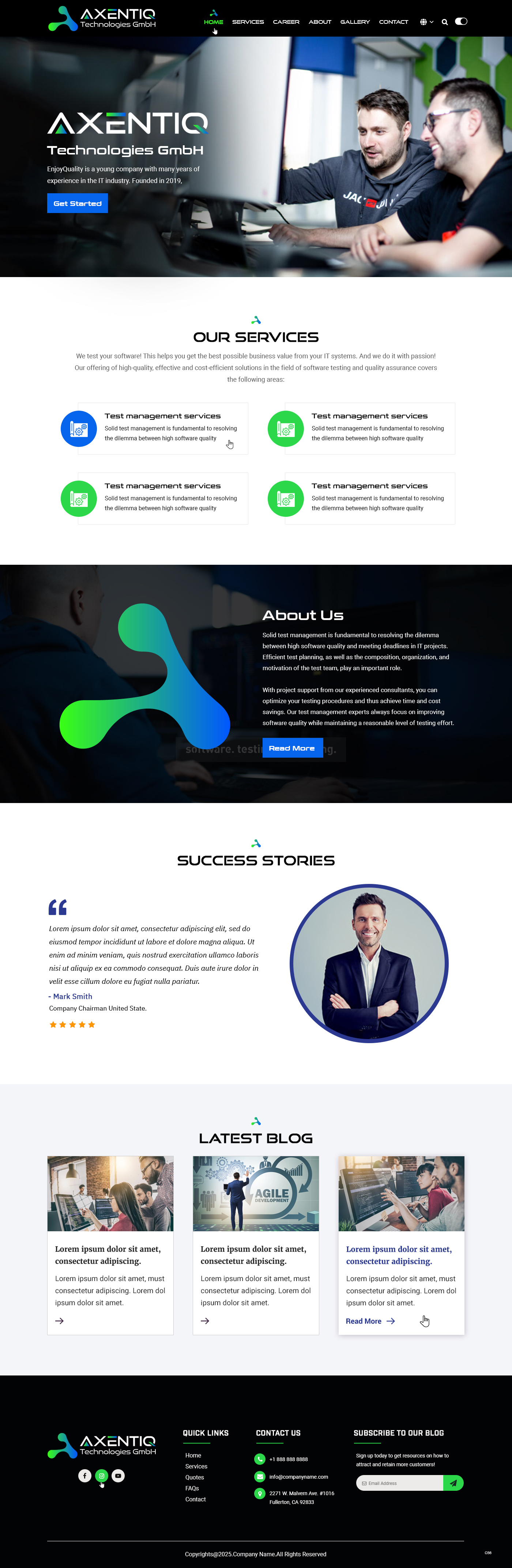 Web Design by pb for EnjoyQuality GmbH | Design #36118500