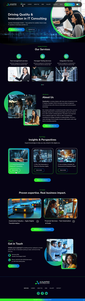 Web Design by pb for EnjoyQuality GmbH | Design: #36118501