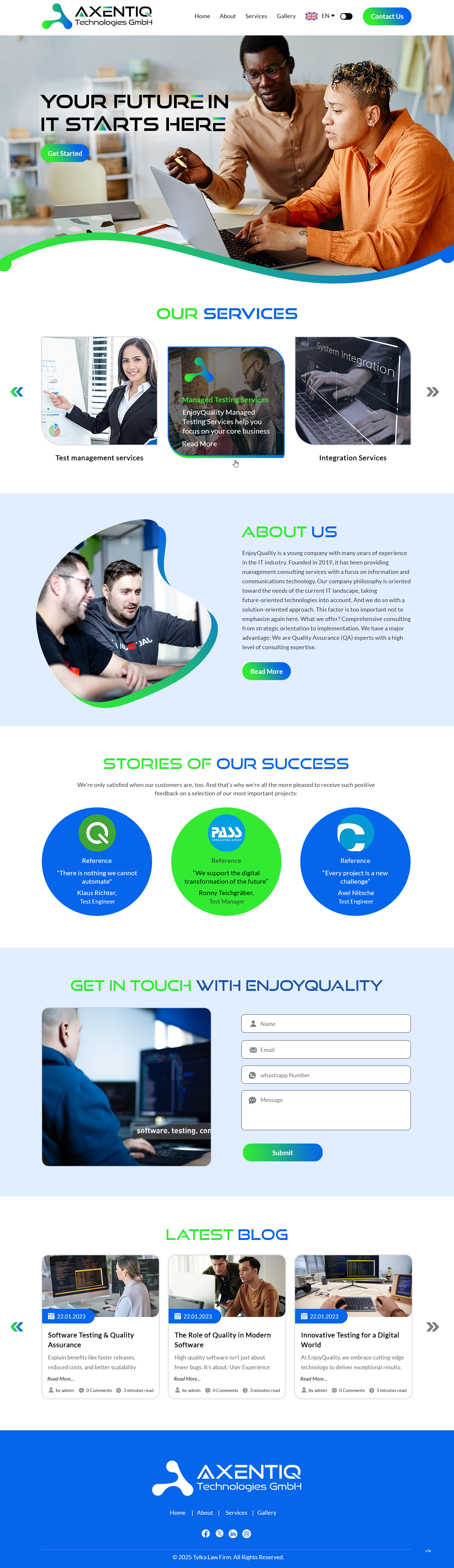 Web Design by pb for EnjoyQuality GmbH | Design #36124556