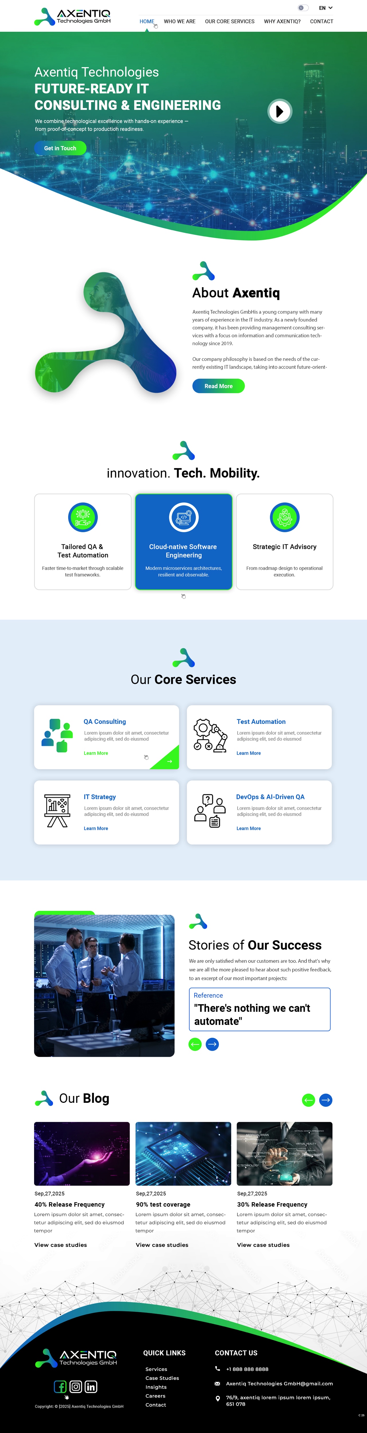Web Design by pb for EnjoyQuality GmbH | Design #36124557